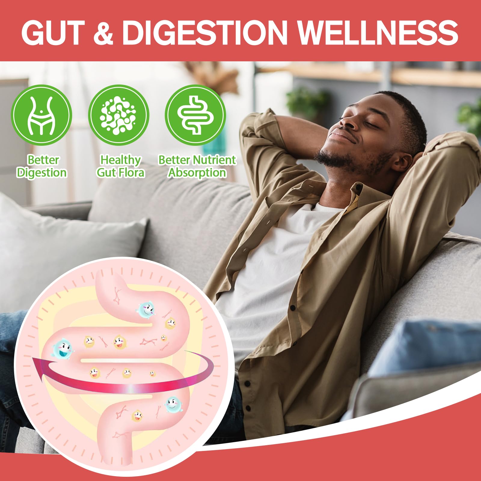 9-in-1 Probiotic Prebiotic Fiber Gummies for Adults & Teens, Sugar-free Fiber Supplement with Psyllium Husk, FOS, Inulin, ACV & 5 Billion CFU Bacillus Coagulans