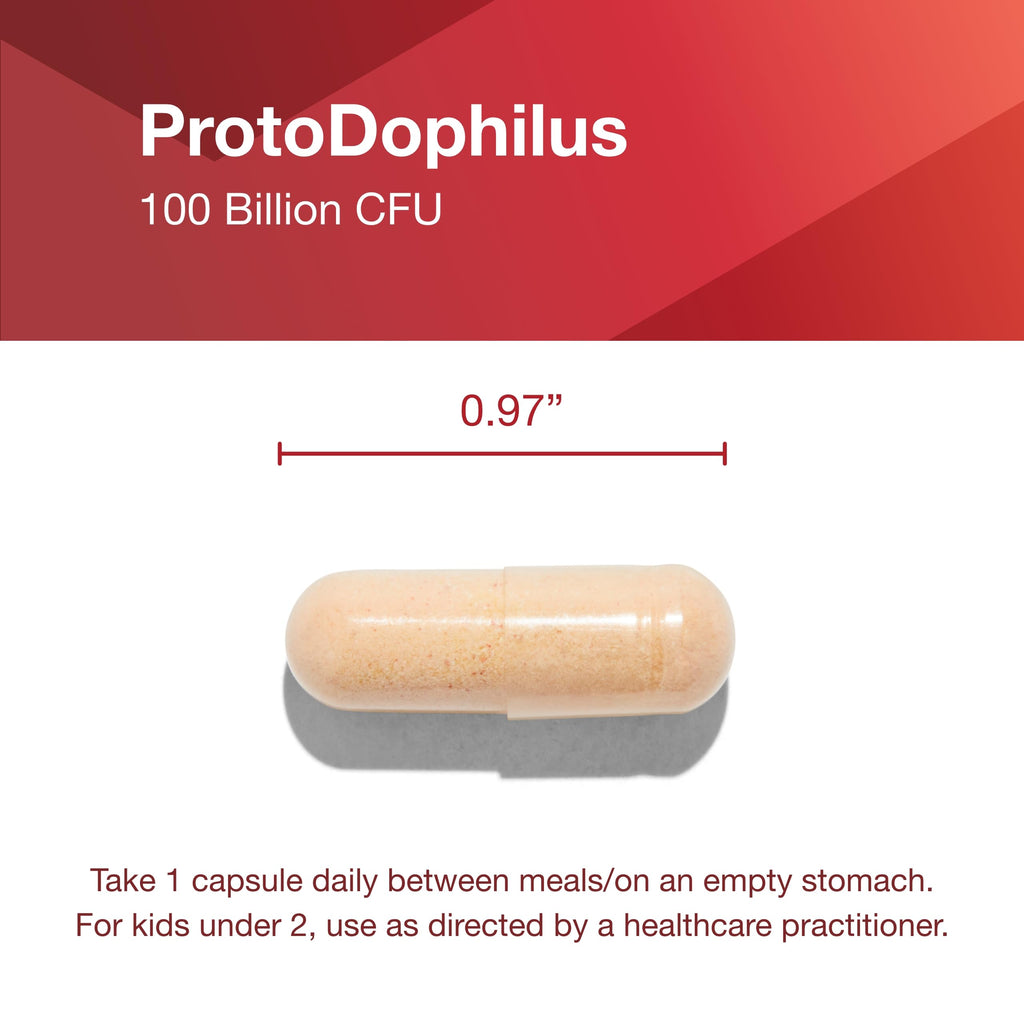 PROTOCOL FOR LIFE BALANCE Proto Dophilus 100 Billion 10 Strains - Support Digestive Gut Health Immune System & Detox - Dairy, Wheat, Soy & Gluten Free - Vegan & Nut Free - 30 Veg Capsules