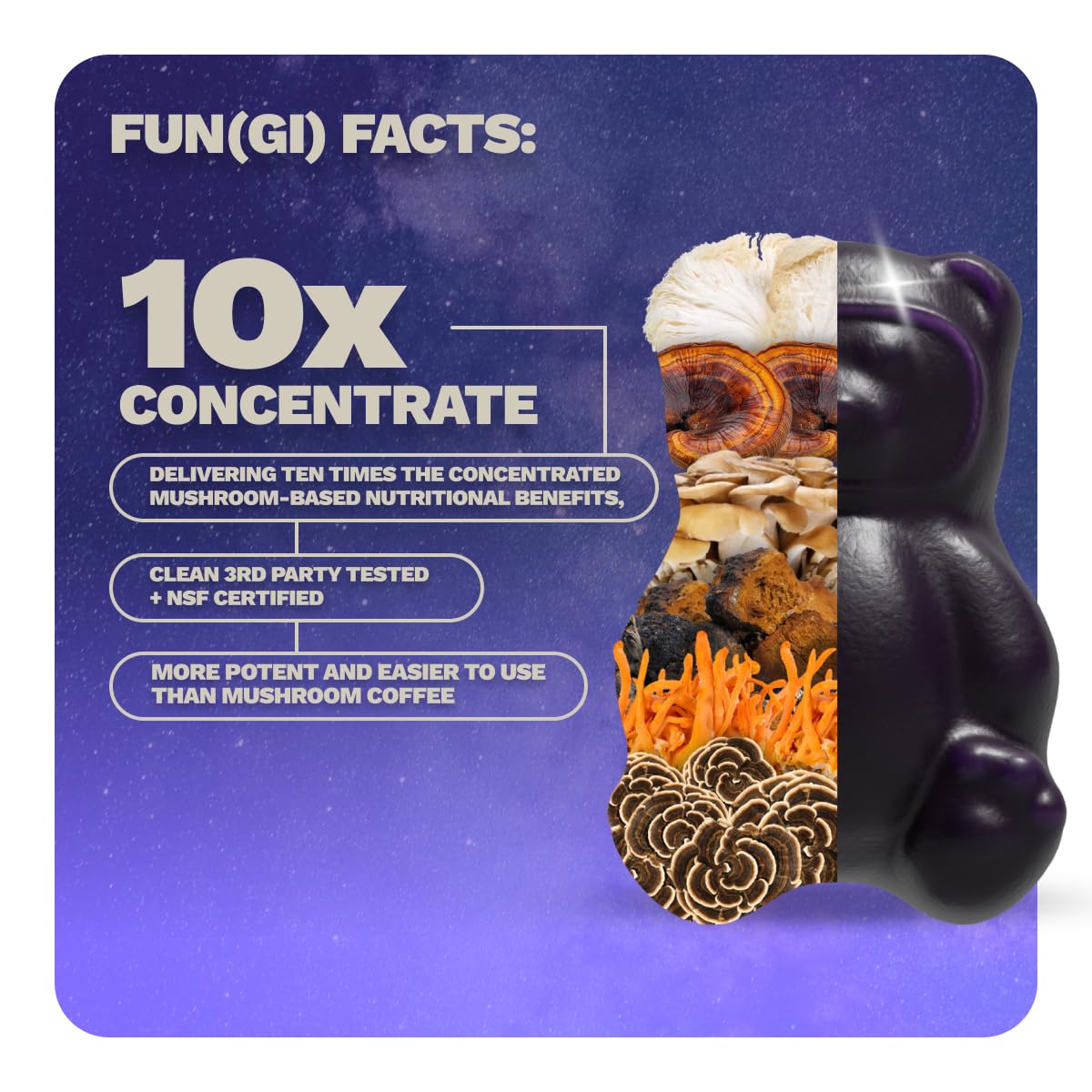 Nutrops Lions Mane Mushroom Gummies for adults, Functional Nootropics, Herbal Brain Supplement for Energy, Brain Health, Cognitive, Memory & Focus, Reishi, Chaga, Cordyceps, Coriolus, 28 daily Packs Grüns Au supplements