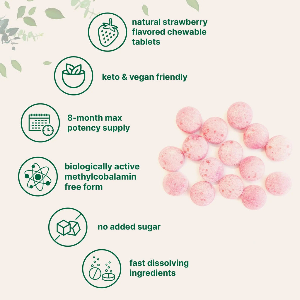 Micro Ingredients Vitamin B12 5000mcg | Methyl B12 Active Form – 240 Chewable Micro Ingredients Au supplements