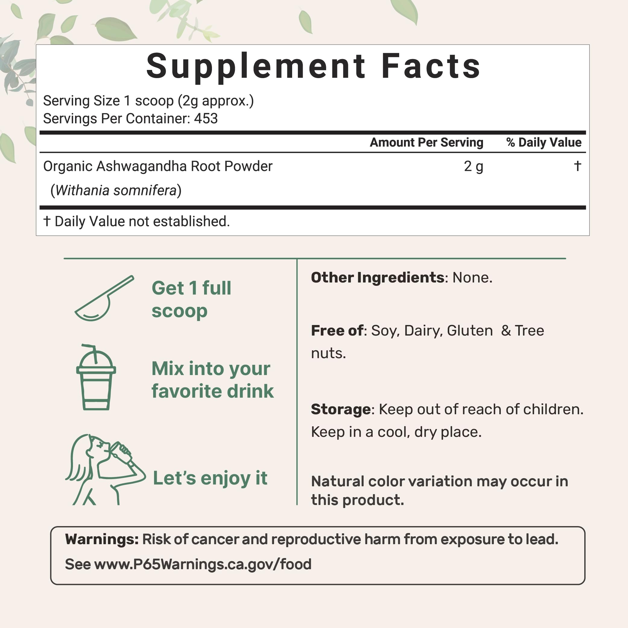 Micro Ingredients Organic Ashwagandha Root Powder | 2 Pound, No Filler, No Additives, Highly Purified | Active Withanolides, Adaptogenic Ayurvedic Herbal Supplements, Gluten Free, India Origin Micro Ingredients Au supplements