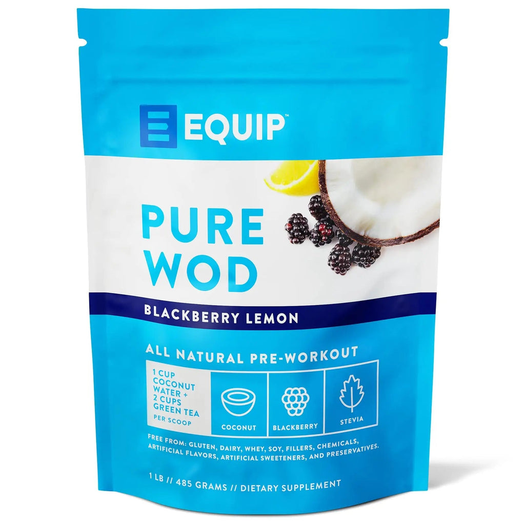 Equip Foods PureWOD All Natural Pre-Workout Powder - 200mg Green Tea Caffeine, BCAA Equip Au supplements