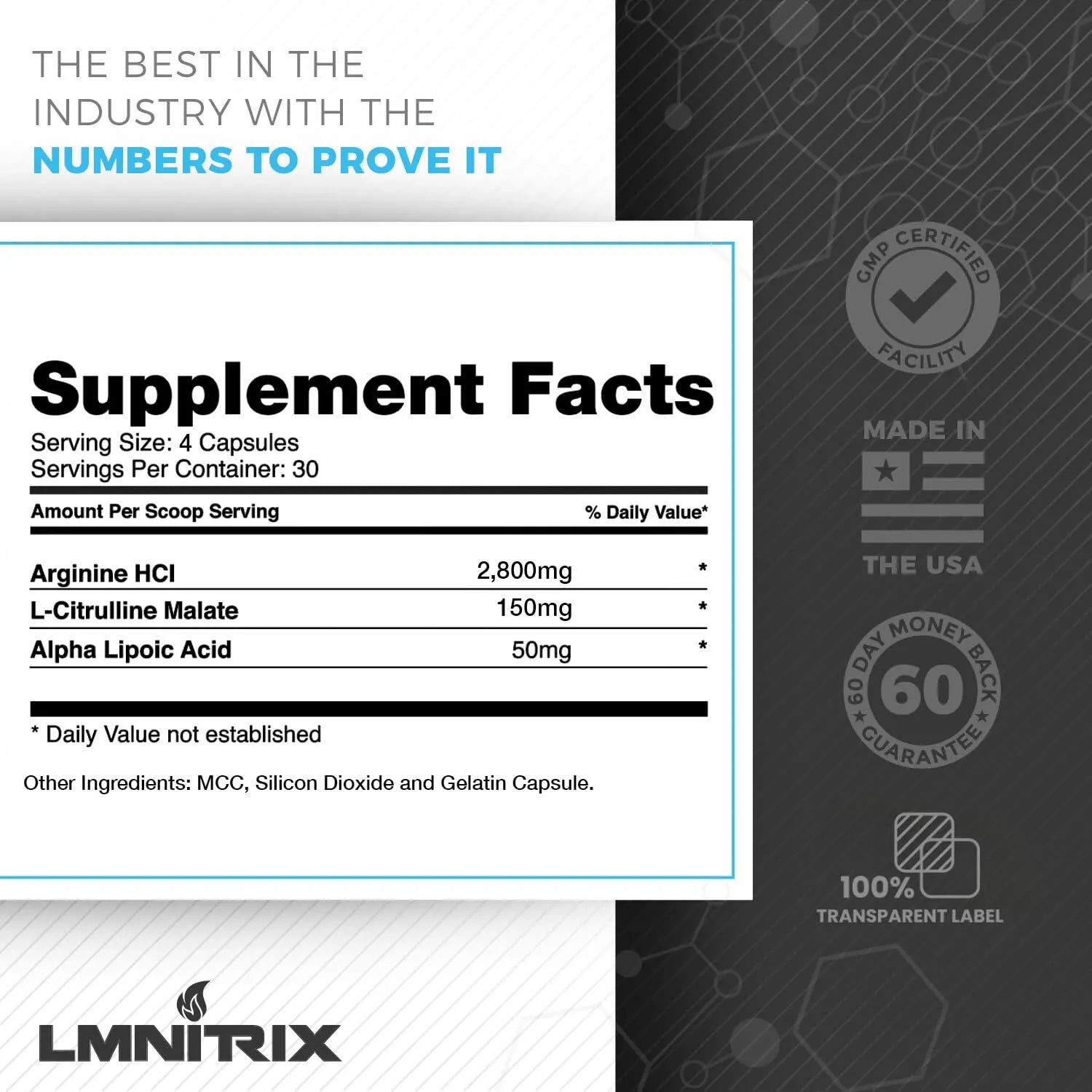 LMNITRIX VEINZ Pills ✮ Nitric Oxide Supplement with L-Arginine, L-Citrulline & ALA LMNITRIX Au supplements