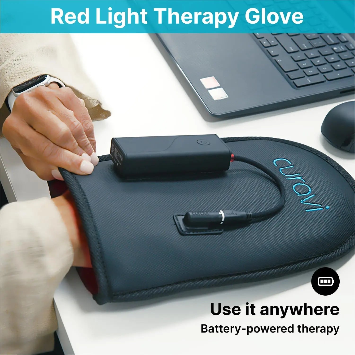 CURAVI Wellness Glove - Enhanced Comfort & Support for Hands and Wrists with Advanced Red CURAVI Au supplements