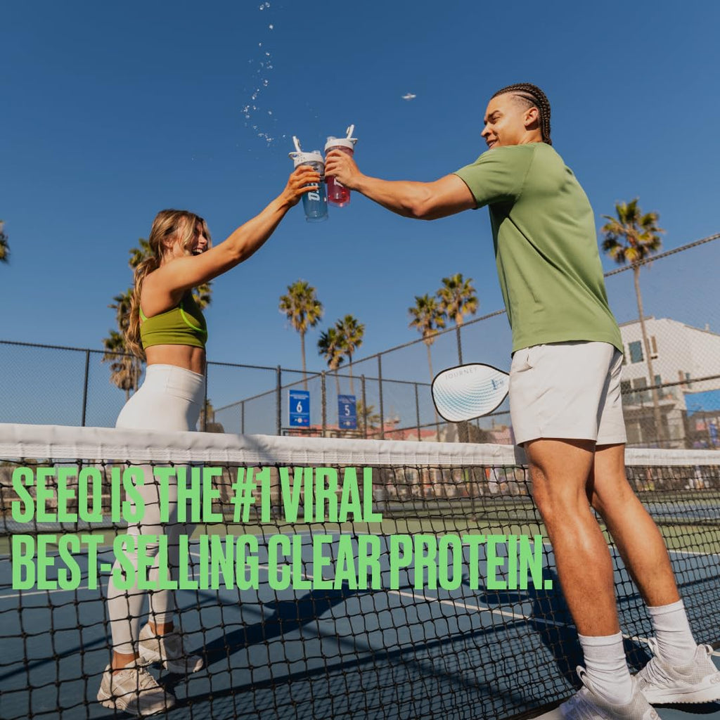SEEQ Clear Protein Powder - Watermelon Wave - 22 Servings - 22g Clear Whey Protein Isolate - Zero Sugar - 0g Lactose - Allergen Friendly - GLP1 Support - Bone Health
