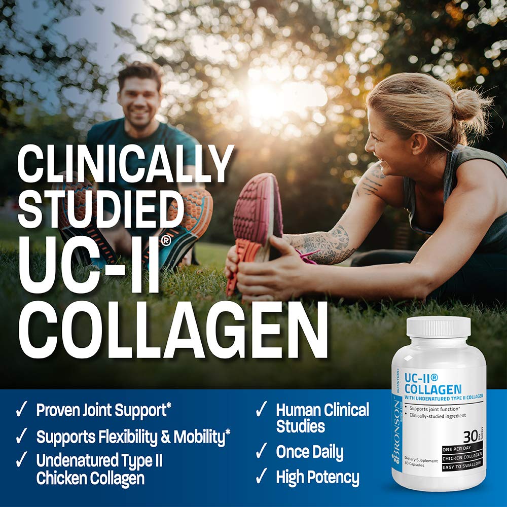 Bronson UC-II Type II Collagen with Undenatured Type II Collagen, 30 Capsules
