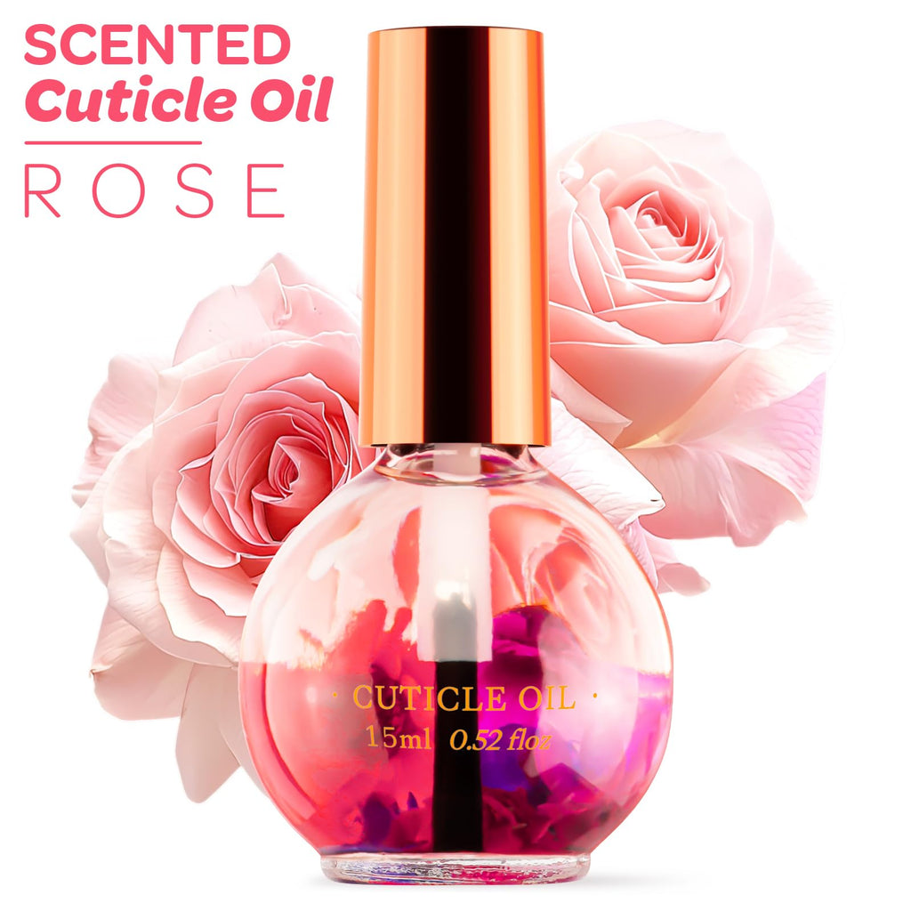 JIASHENG Cuticle Oil, Scented Cuticle Nail Oil Infused with Real Flowers, Hydrates, Moisturizes, Strengthens, Repairs