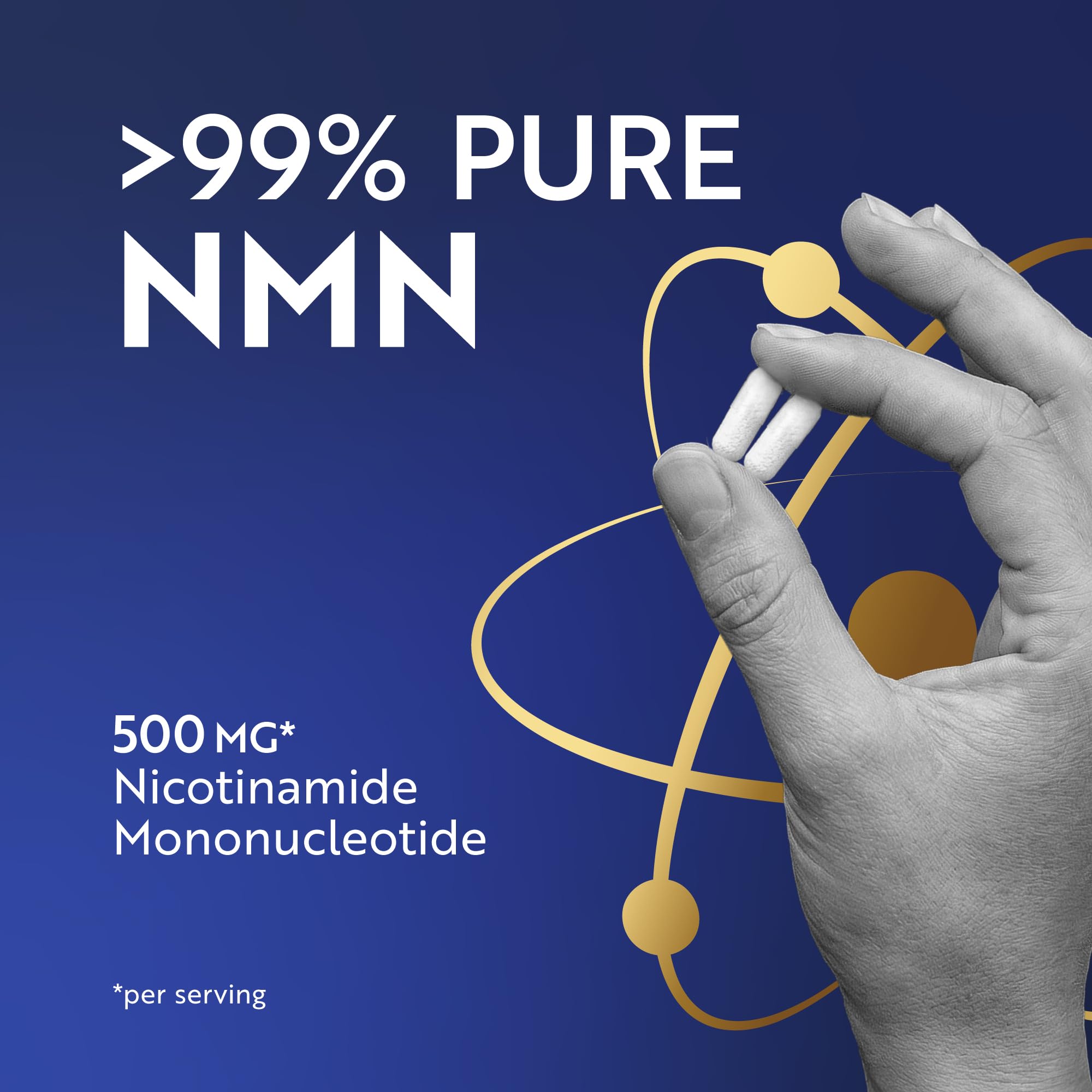 NMN Supplement 500mg | 99% Pure | NAD+ Precursor for Cellular Energy, Longevity, Repair, and Healthy Aging Support | Third-Party Tested & Non-GMO | Nicotinamide Mononucleotide | 60 NMN Capsules Nobi Nutrition Au supplements