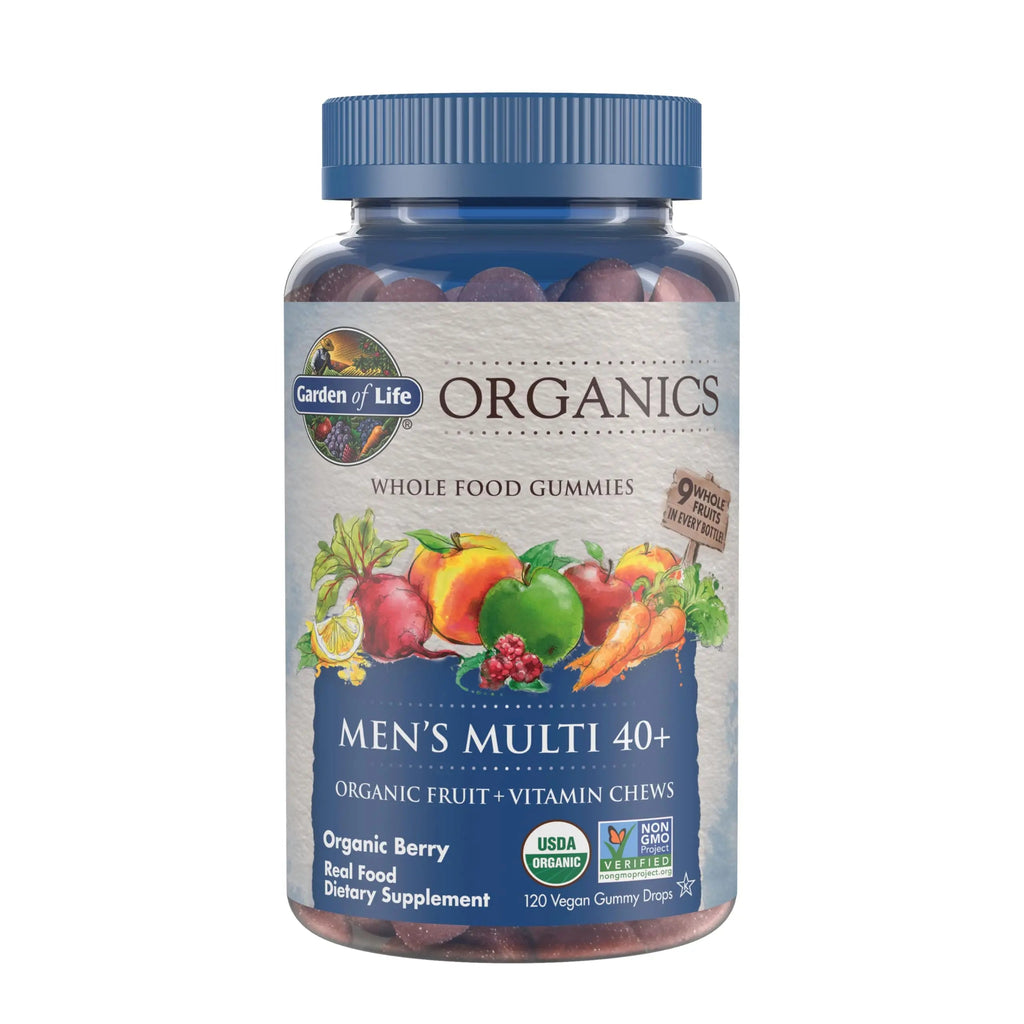 Garden of Life Organics Men 40+ Gummy Vitamins - Berry - Certified Organic, Non-GMO, Vegan, Kosher Complete Multi Garden of Life Au supplements
