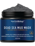 New York Biology Dead Sea Mud Mask for Face and Body | with Turmeric Oil | Spa Quality Pore Refiner for Oily Skin | Natural Skincare for Women & Men
