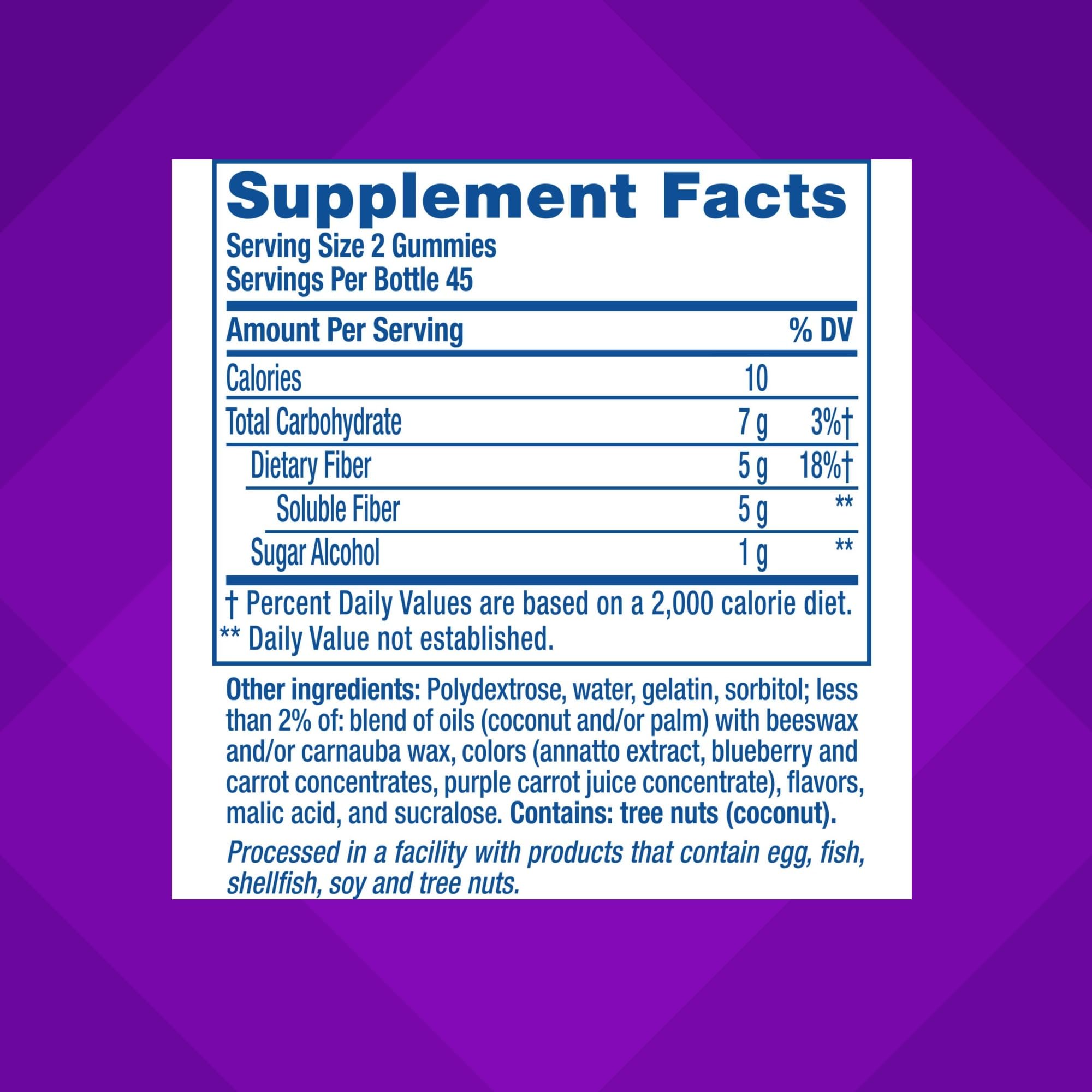 Vitafusion Fiber Well Gummy Vitamins, 90 Count (Packaging May Vary)