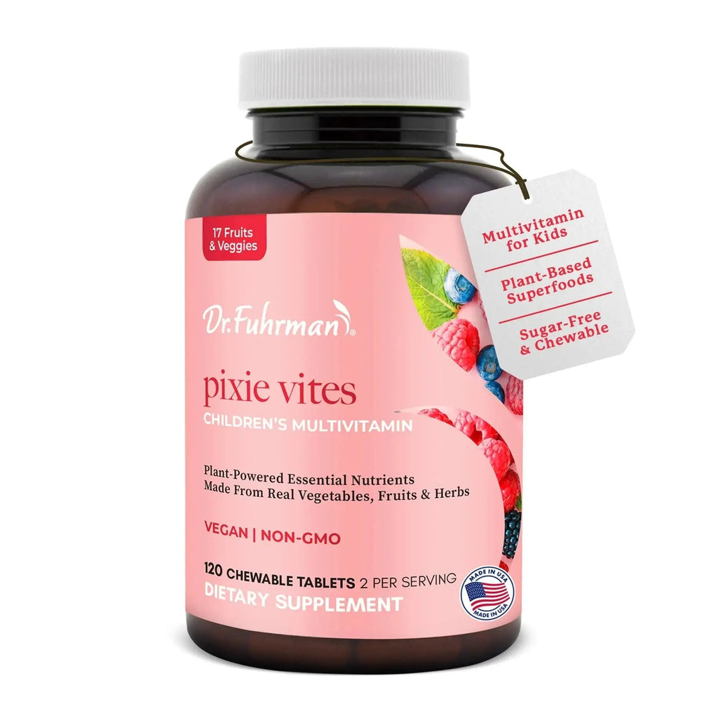 Dr. Fuhrman Pixie Vites Chewable Children's multivitamin | Whole Food Kids Multi with Vitamin D3, K2 & Zinc | Dr. Fuhrman Au supplements