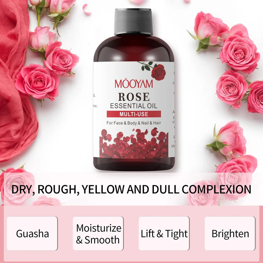 Rose Essential Oil Pure Rose Oil for Face 4OZ/118ML Organic Essential Oils for Diffuser Home Bedroom YAFUSIPE Au supplements
