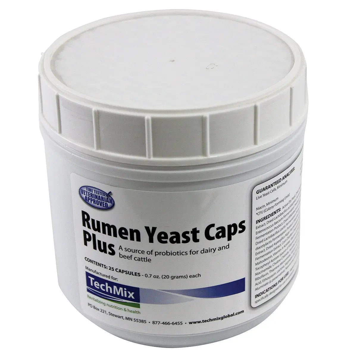 Rumen Yeast Caps, 25 Tablets TECH - MIX INC. Au supplements