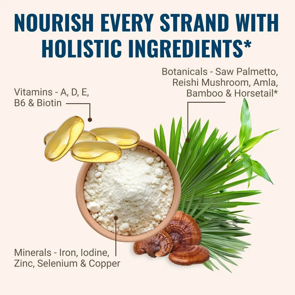 Hair La Vie Live Conscious Clinical Formula Hair Growth Vitamins for Women and Men w/Biotin, Collagen & Saw Palmetto (Pack of 1) Hair La Vie Au supplements