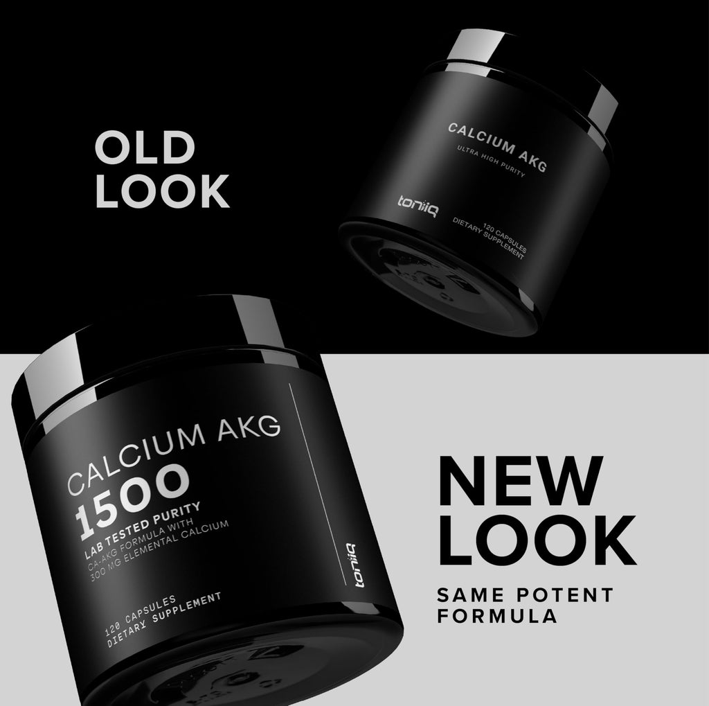 Toniiq 1500mg Ultra High Purity Ca AKG Supplement - 99%+ Highly Purified and Bioavailable Calcium Alpha-Ketoglutarate - Calcium AKG Longevity Supplement - 120 Ca-AKG Vegetarian Capsules Toniiq Au supplements