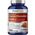 NusaPure Ceylon Cinnamon20:1 Extract, 500 mg Equivalent to 10,000 mg Per Caps | 150 Veggie Capsules | Non-GMO, Vegan with Bioperine NusaPure Au supplements