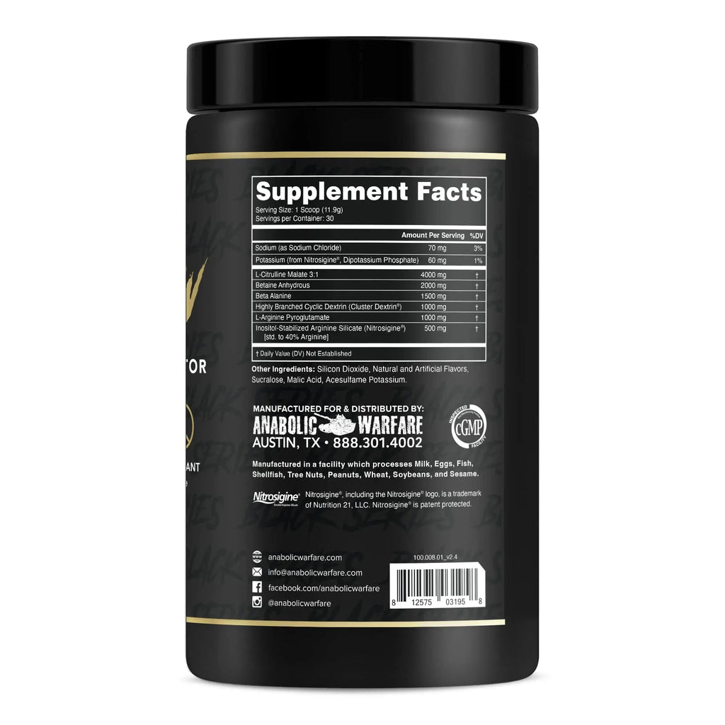 Anabolic Warfare Pump-N-Grow Muscle Pump Supplement Caffeine Free Pre Workout Anabolic Warfare Au supplements