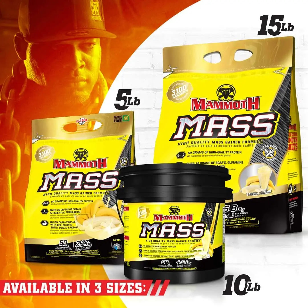 Interactive Nutrition Mammoth Mass Supplement, 5 lbs, Banana, 2.2kg Banana Mammoth Au supplements