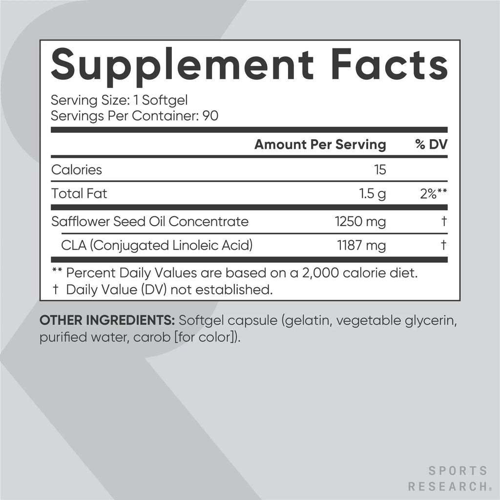 Sports Research CLA - 1250mg with Active Conjugated Linoleic Acid for Men and Women Sports Research Au supplements