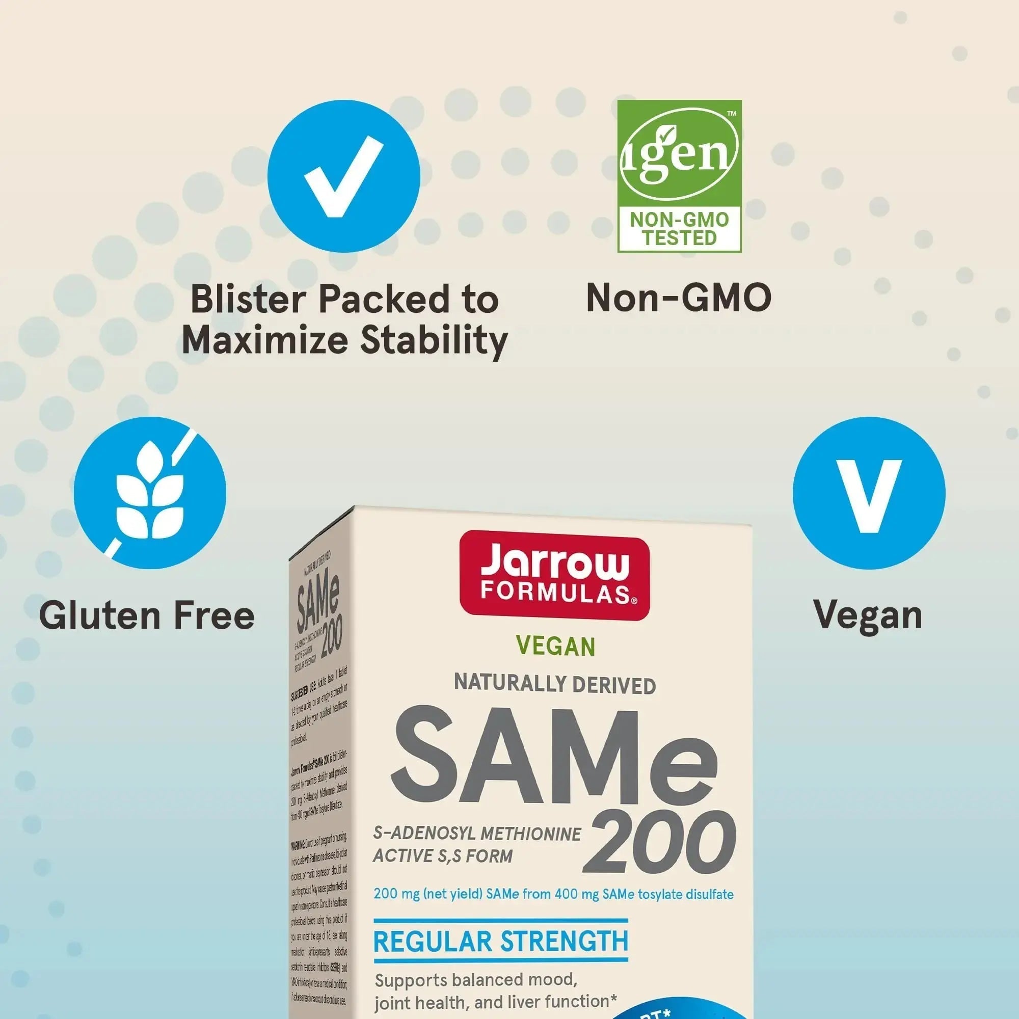 Jarrow Formulas® Same 200 mg, Supports Joint Health, Liver Function, Brain Metabolism, 60 Tablets, Up to A 60 Day Supply Jarrow Formulas Au supplements