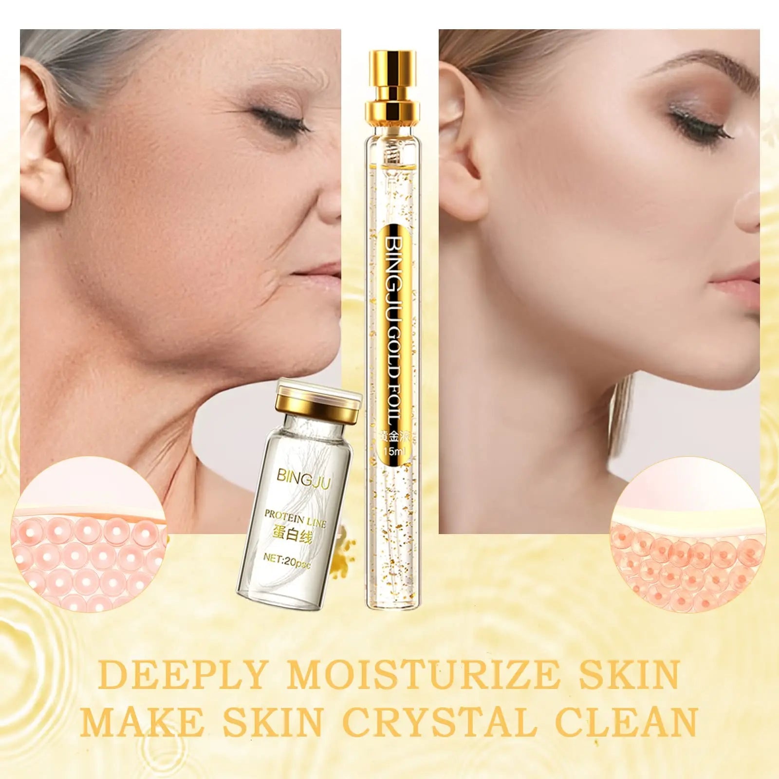 Instalift Korean Protein Thread Lifting Set, Absorbable Collagen Threads for Face Lift, Soluble Protein DRTRU Au supplements