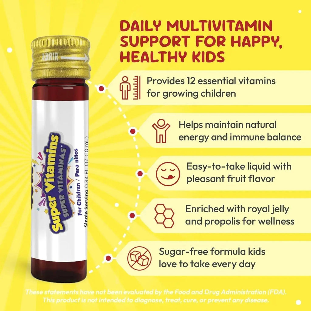 GirafKids Super Vitamins for Kids with Royal Jelly and Propolis, 10 multivitamin servings - Wellness Formula Vitamin C, B Complex, D3, E & Folic Acid PHARMADEL Au supplements