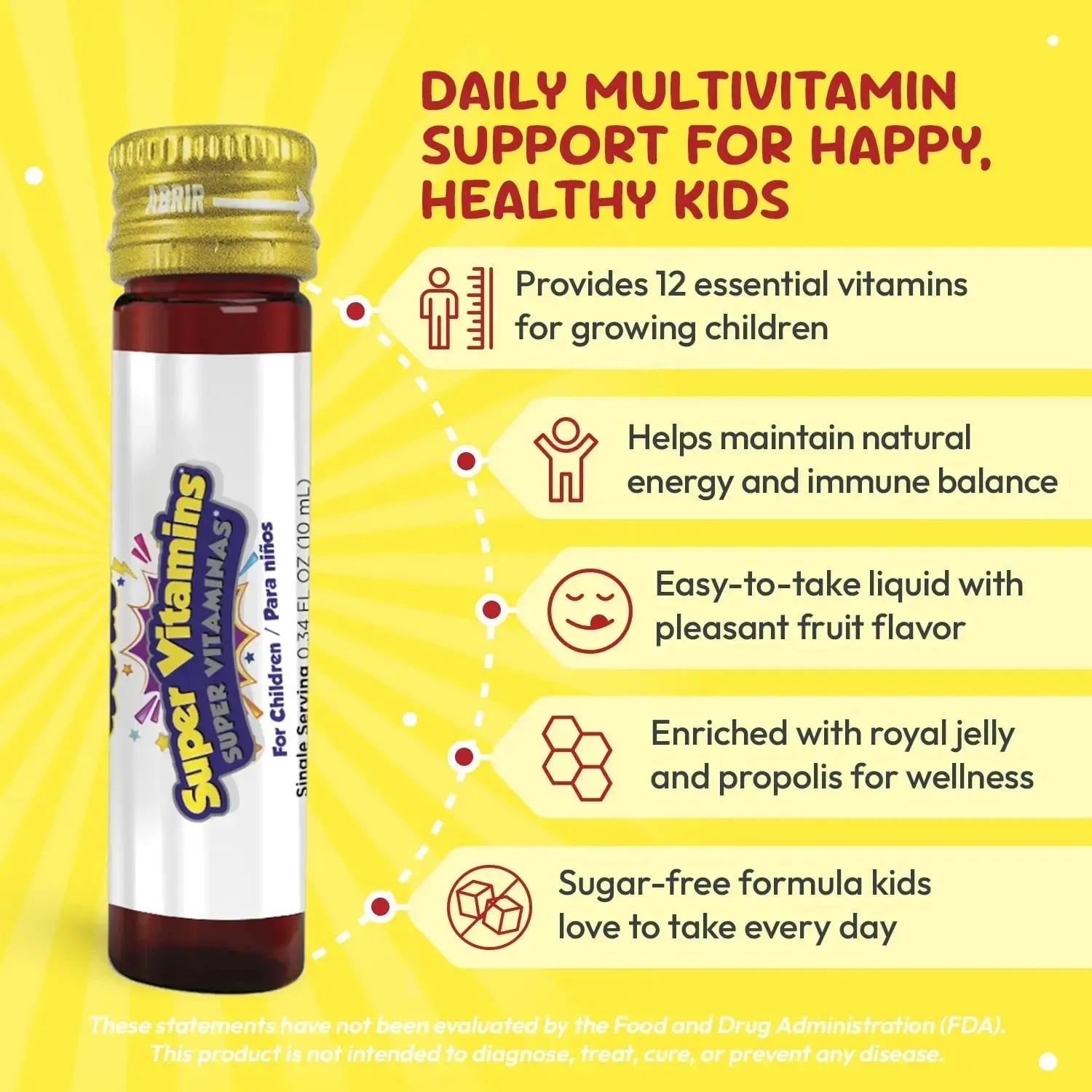 GirafKids Super Vitamins for Kids with Royal Jelly and Propolis, 10 multivitamin servings - Wellness Formula Vitamin C, B Complex, D3, E & Folic Acid PHARMADEL Au supplements