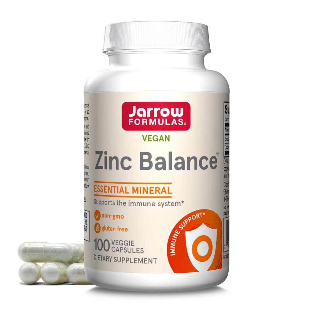 Jarrow Formulas Zinc Balance 15 mg - 100 Servings (Veggie Caps) - Zinc with Copper - Essential Minerals for Immune System Support - Immune Support Supplement - Gluten Free Copper Supplement, Vegan Jarrow Formulas Au supplements