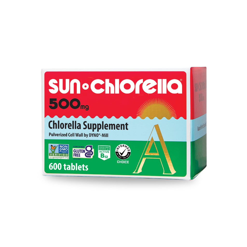Sun Chlorella 500mg Whole Body Wellness Green Algae Superfood Supplement - Immune Defense, Gut Health, Natural Purification, Energy Boost