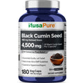 NusaPure Full Spectrum Black Cumin Seed 10:1 Extract, 450 mg Equivalent to 4,500mg 180 Veggie Powder Caps Non-GMO, Vegan Non-Oily NusaPure Au supplements