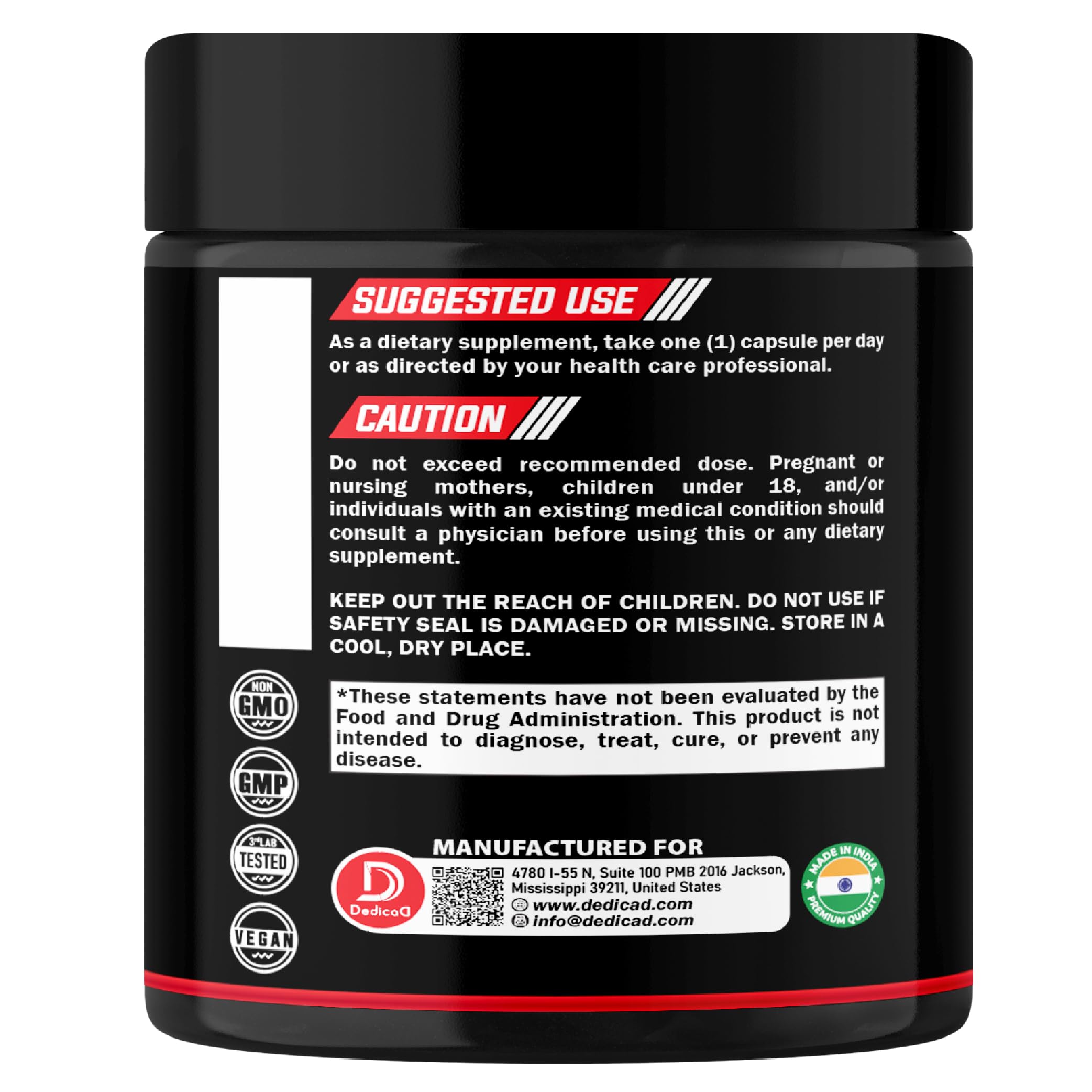 DEDICAD 11in1 NAD Supplement with Nicotinamide Riboside, Quercetin, Resveratrol and 8 More - 2 Month Supply DEDICAD Au supplements