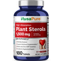 NusaPure Plant Sterols 1500 mg - 180 Tablets (Non-GMO, Vegan) Beta Sitosterol, Bioperine NusaPure Au supplements