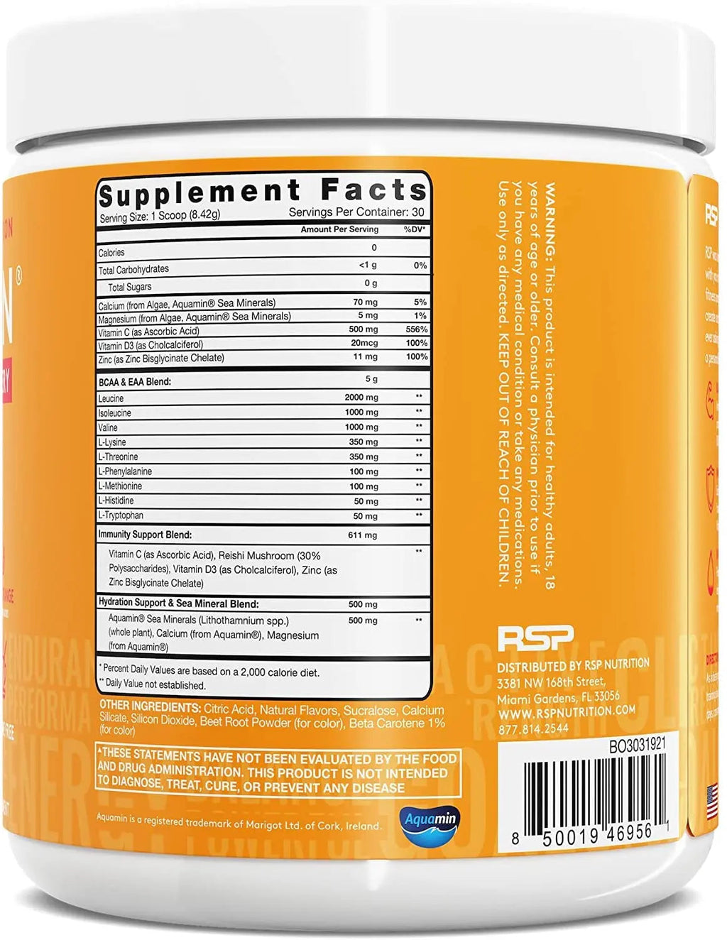 RSP AminoLean Recovery - Post Workout BCAAs Amino Acids Supplement + Electrolytes RSP NUTRITION Au supplements