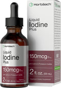 Liquid Iodine Solution Drops | 2 fl oz | 150 mcg | Iodine & Potassium Iodide Supplement Horbäach Au supplements