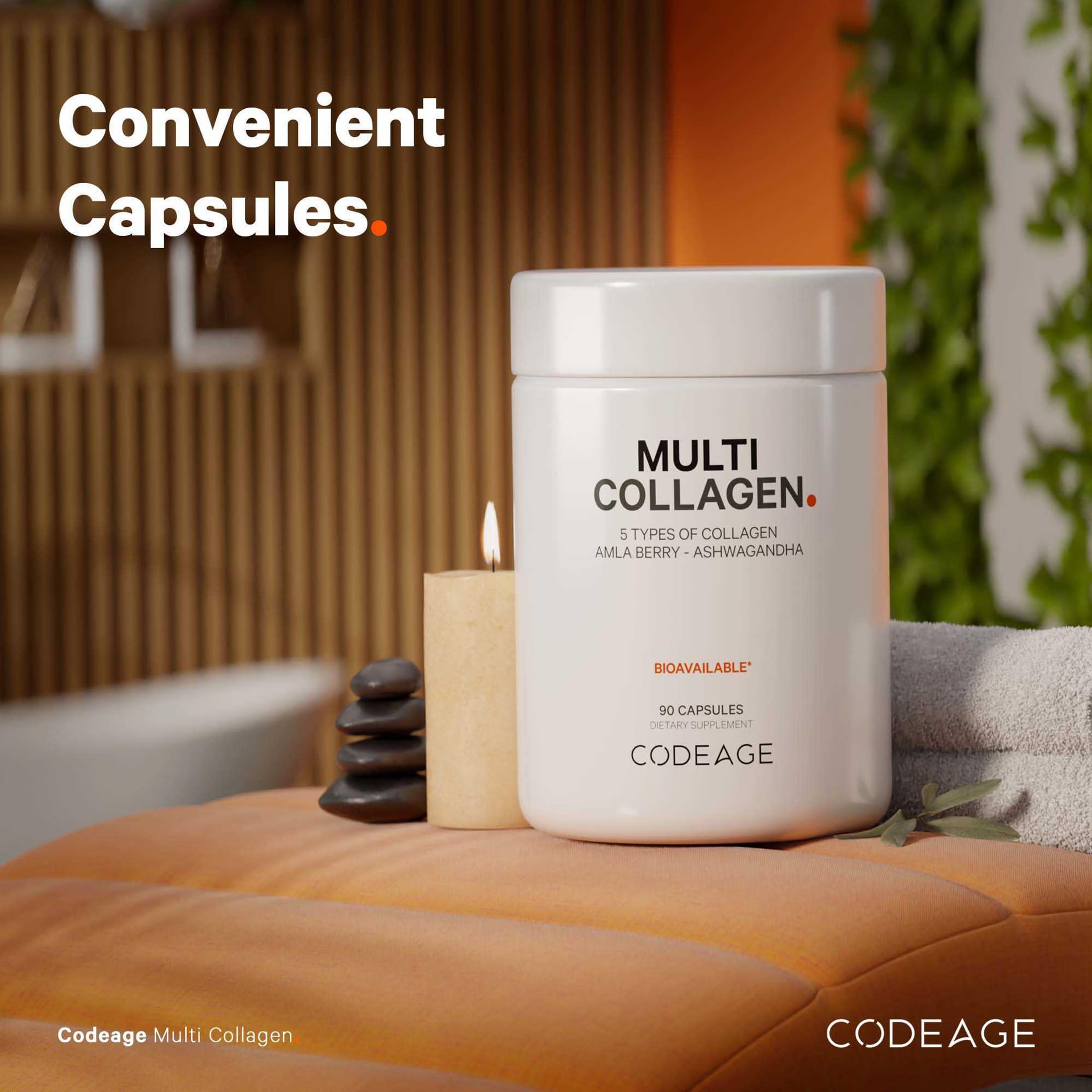 Codeage Multi Collagen Peptides Protein Capsules, 5 Collagen Types, Grass-Fed & Hydrolyzed Bovine Collagen Pills Supplement, Ashwagandha, Amla Berry Vitamins, Collagen Peptides - 90 Capsules Codeage Au supplements