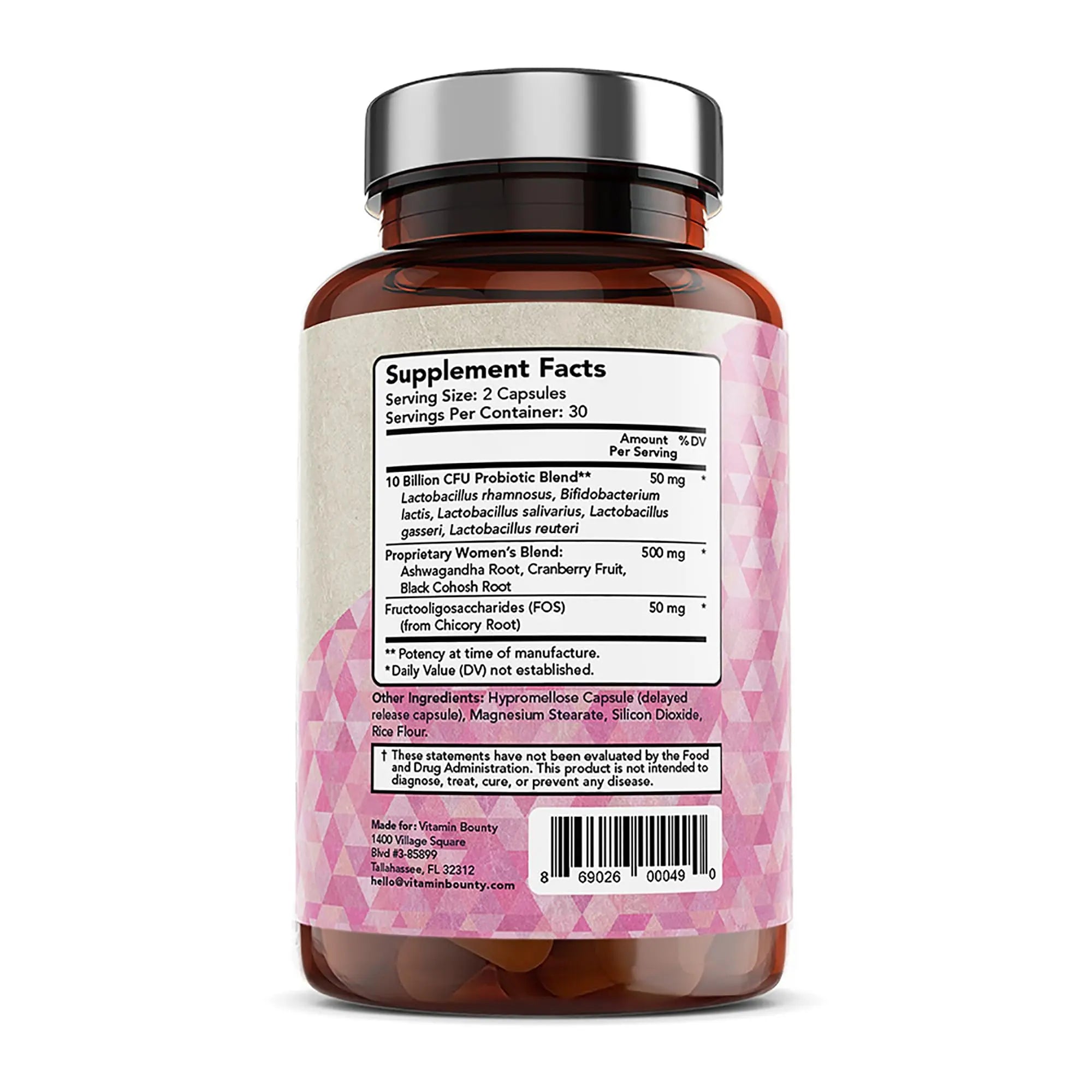 Vitamin Bounty Women's Pro Daily - Vaginal Probiotic & Prebiotic & pH Balance, Probiotics Vitamin Bounty Au supplements