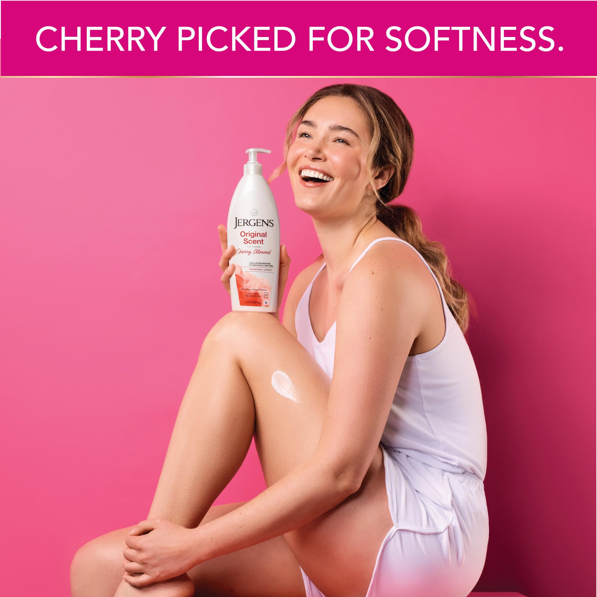 Jergens Original Scent Dry Skin Body Lotion, Hand and Body Moisturizer, Cherry Almond Essence