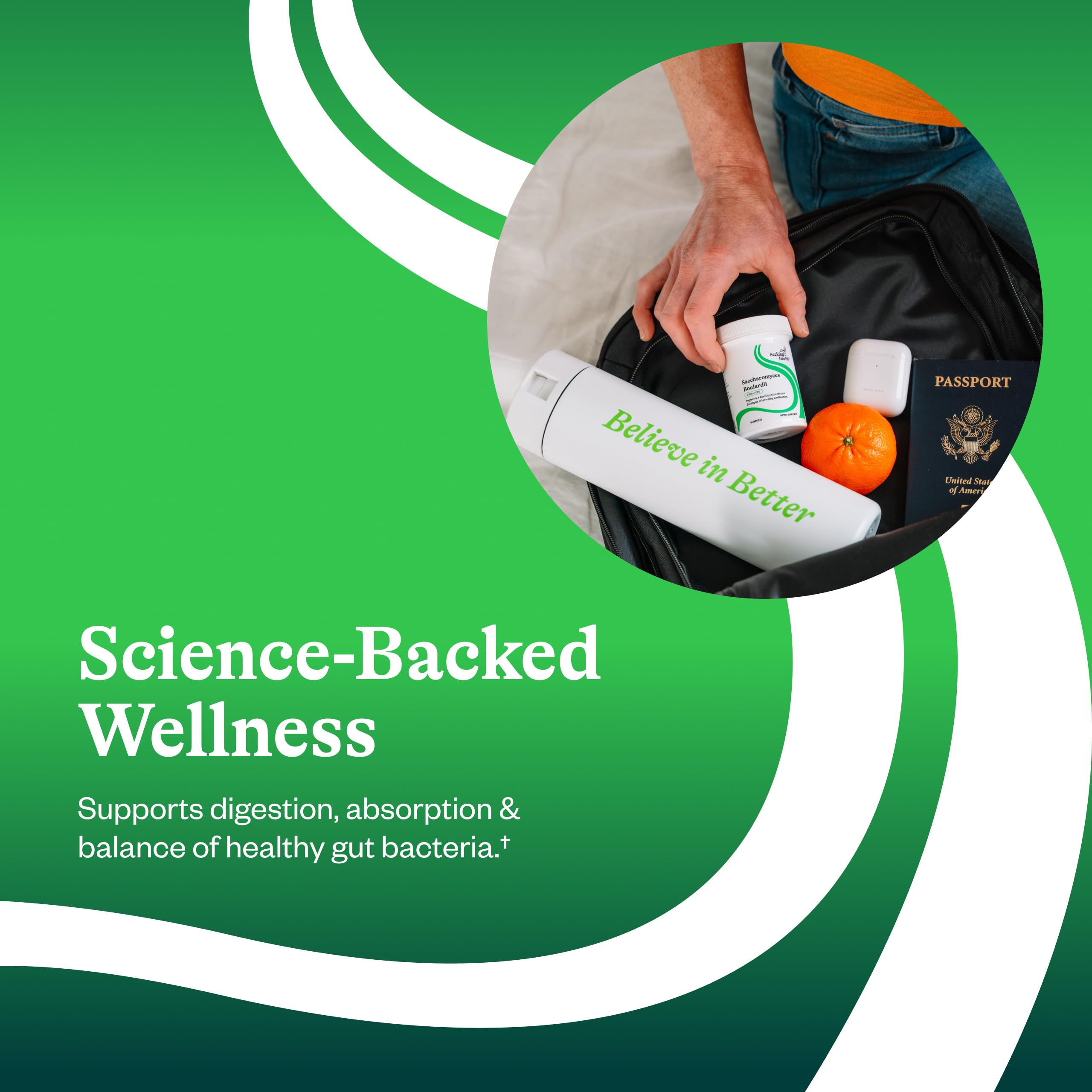 Seeking Health Saccharomyces Boulardii - Gentle Digestive Support for Healthy Bowel Movements* - Supports a Good GI Tract Environment & Microbiome While Traveling*
