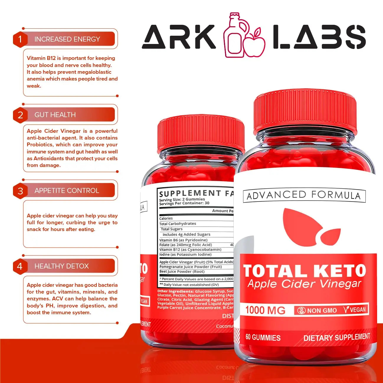 (2 Pack) Total Keto Gummies, Total Keto ACV Gummies, Total Keto Advanced, Total Keto Ark Labs Au supplements