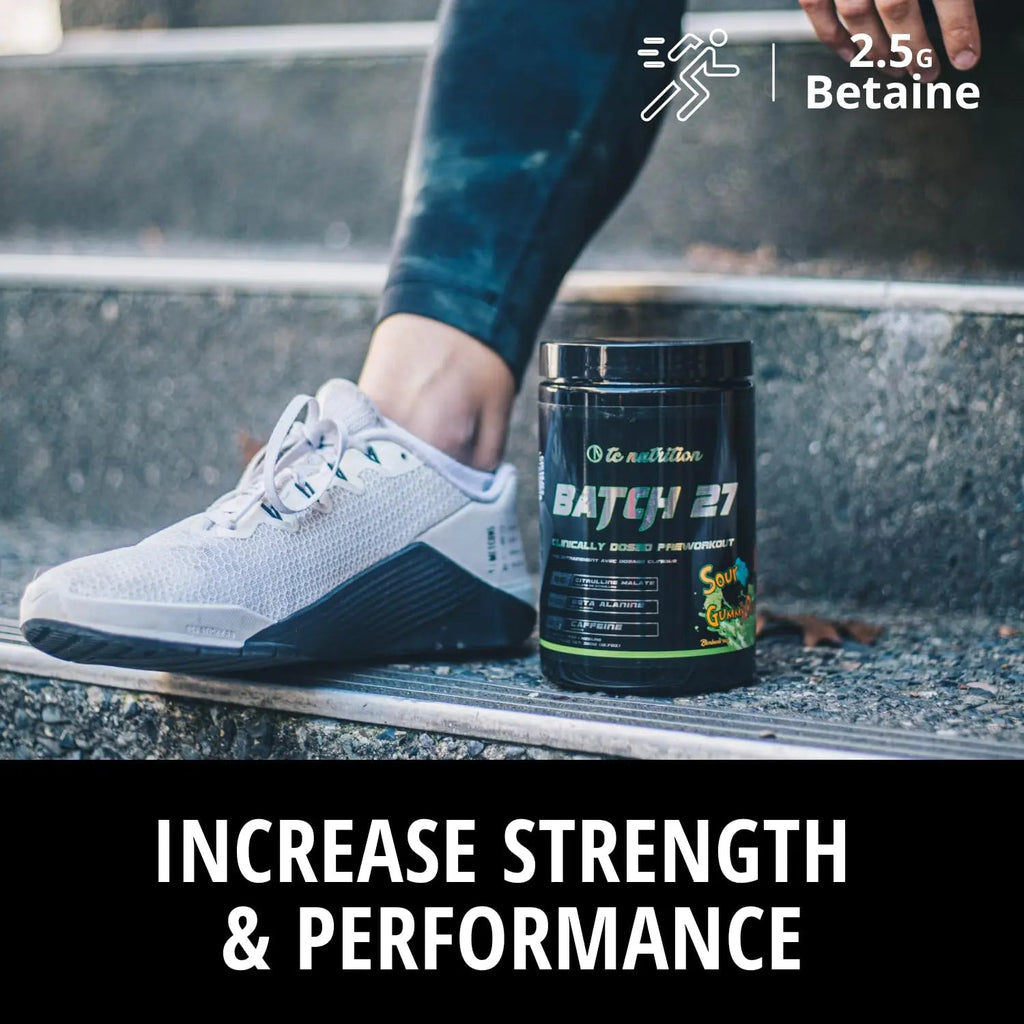 Batch 27 Pre Workout Powder - 8g Citrulline, 3.5g Beta Alanine, 2.5g Betaine, 325mg Caffeine TC Nutrition Au supplements