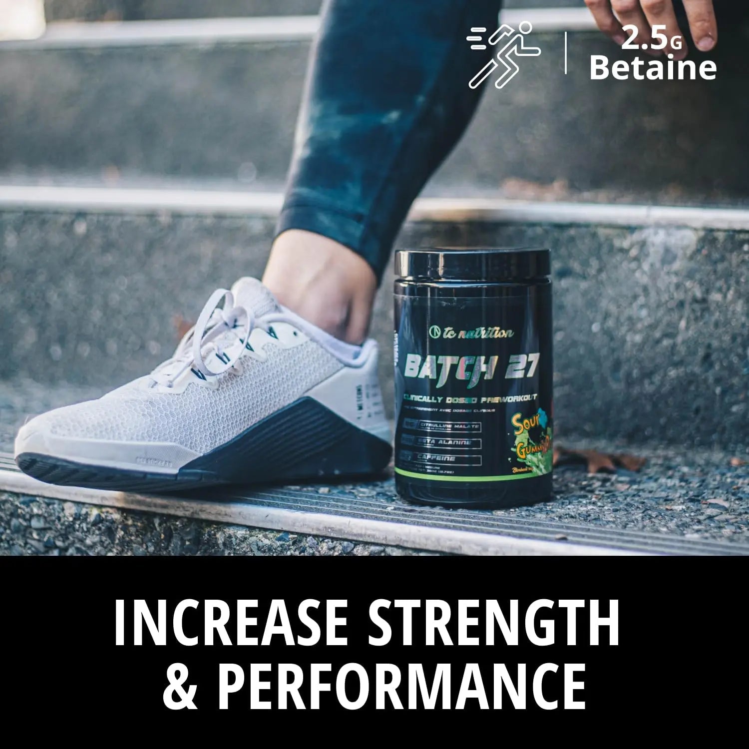 Batch 27 Pre Workout Powder - 8g Citrulline, 3.5g Beta Alanine, 2.5g Betaine, 325mg Caffeine TC Nutrition Au supplements