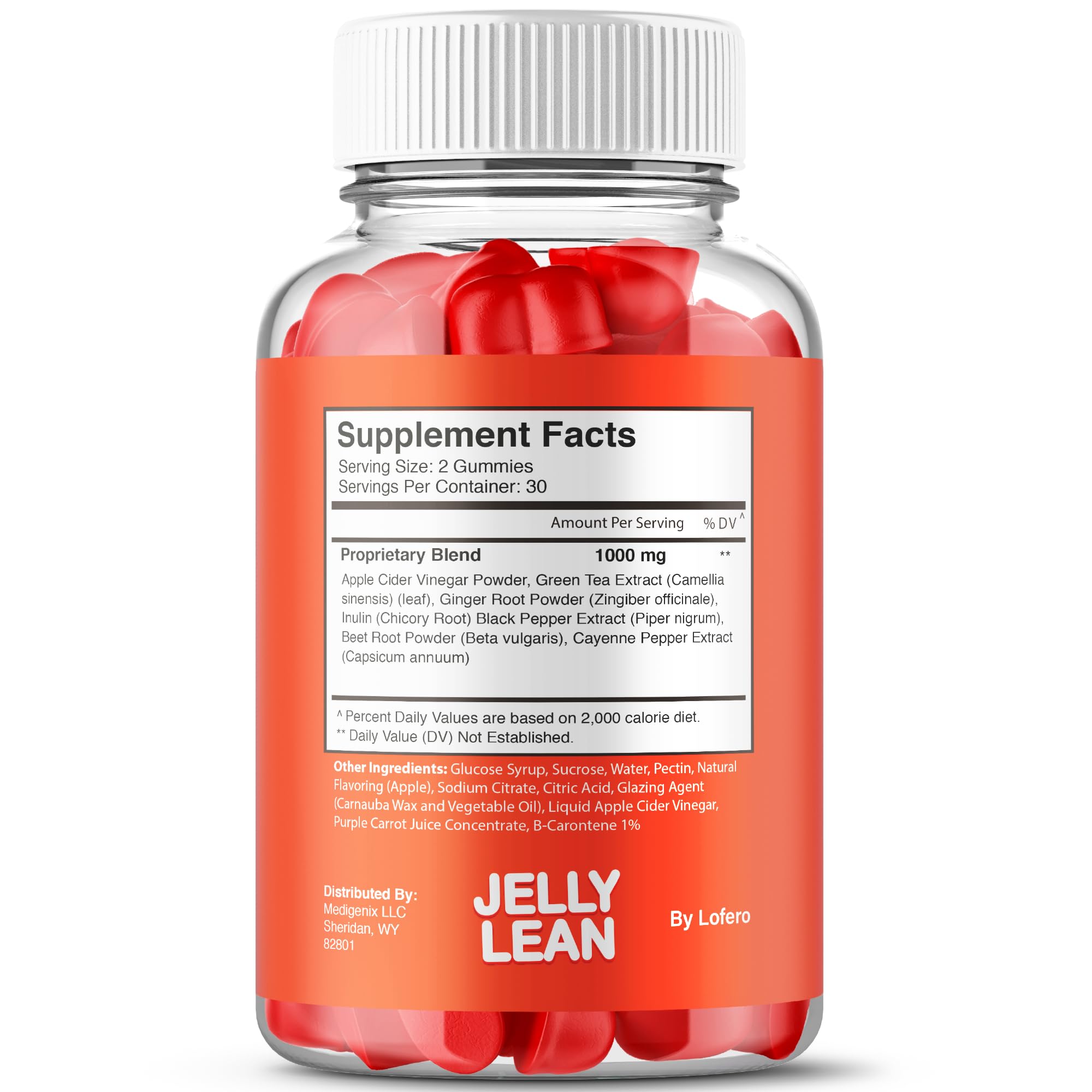 (2 Pack) Jelly Lean Gummies, JellyLean Gummys Loss Support Formula, Premium All-Natural Ingredients Advanced Maximum Strength for Overall Health & Wellness Supplement