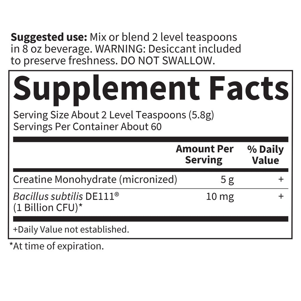 Creatine Monohydrate Powder for Women and Men by Garden of Life, Micronized Pre Workout with Probiotics for Muscle, Strength, Performance, Sport Amino Energy,