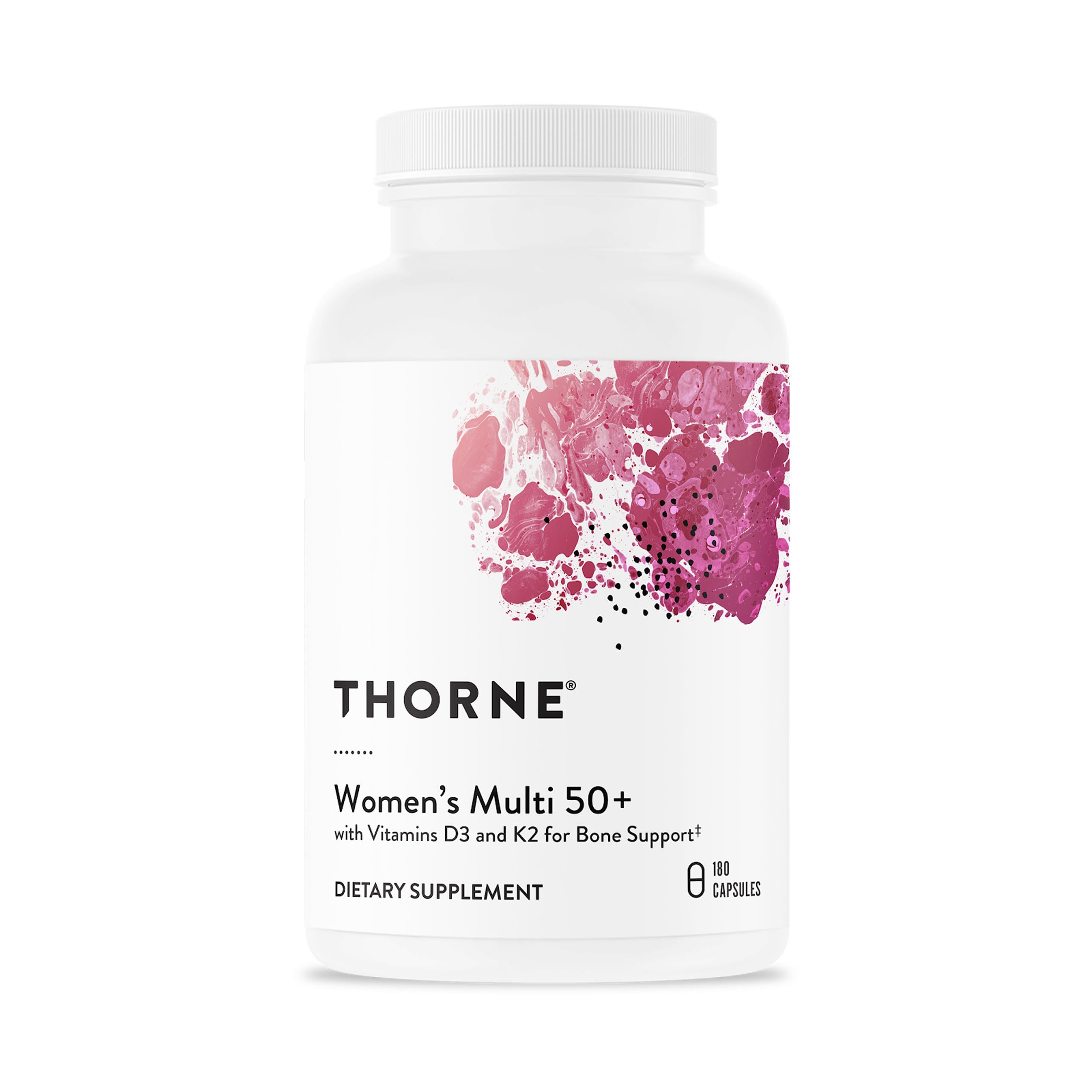 THORNE - Women's Multi 50+ - Comprehensive Daily Multi with Vitamins A, B6, B12, C, D, E, K, Zinc & More - Support Heart, Brain, Bone & Immune Health