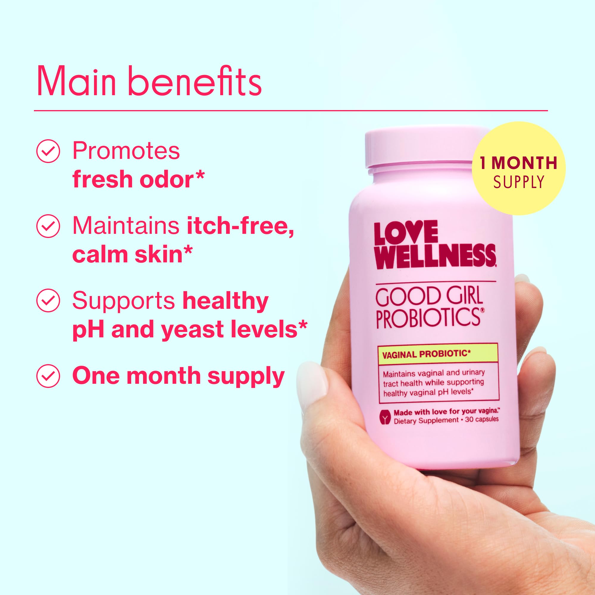 Love Wellness Good Girl Probiotics and Healthy V Vitamin | Womens Wellness Duo | Womens Probiotics Supplements for pH Balance and Vaginal Health Love Wellness Au supplements