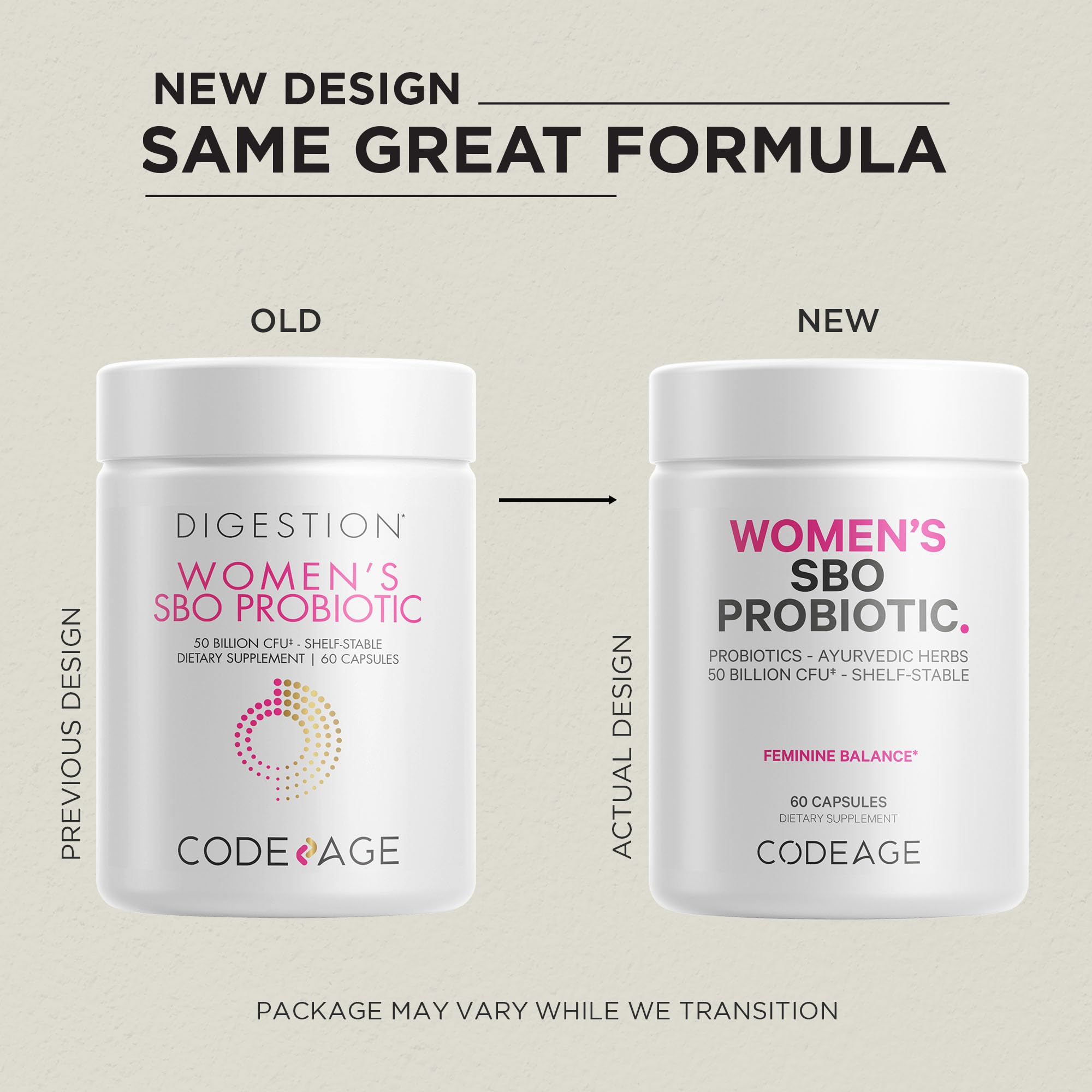 Codeage Women’s Probiotics Supplement - 50 Billion CFUs - SBO Probiotics & Prebiotics - Cranberries - Feminine Health - Fermented Botanical Blend, Whole Food Supplement - Vegan, Non-GMO - 60 Capsules Codeage Au supplements