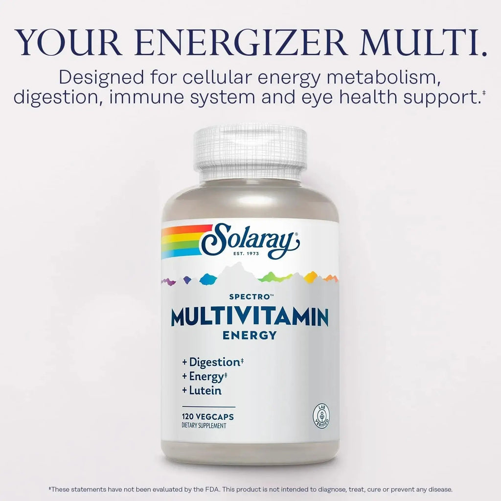 SOLARAY Spectro Energy Multivitamin for Women and Men - Cellular Energy, Digestion, Eye Health and Immune Support SOLARAY Au supplements