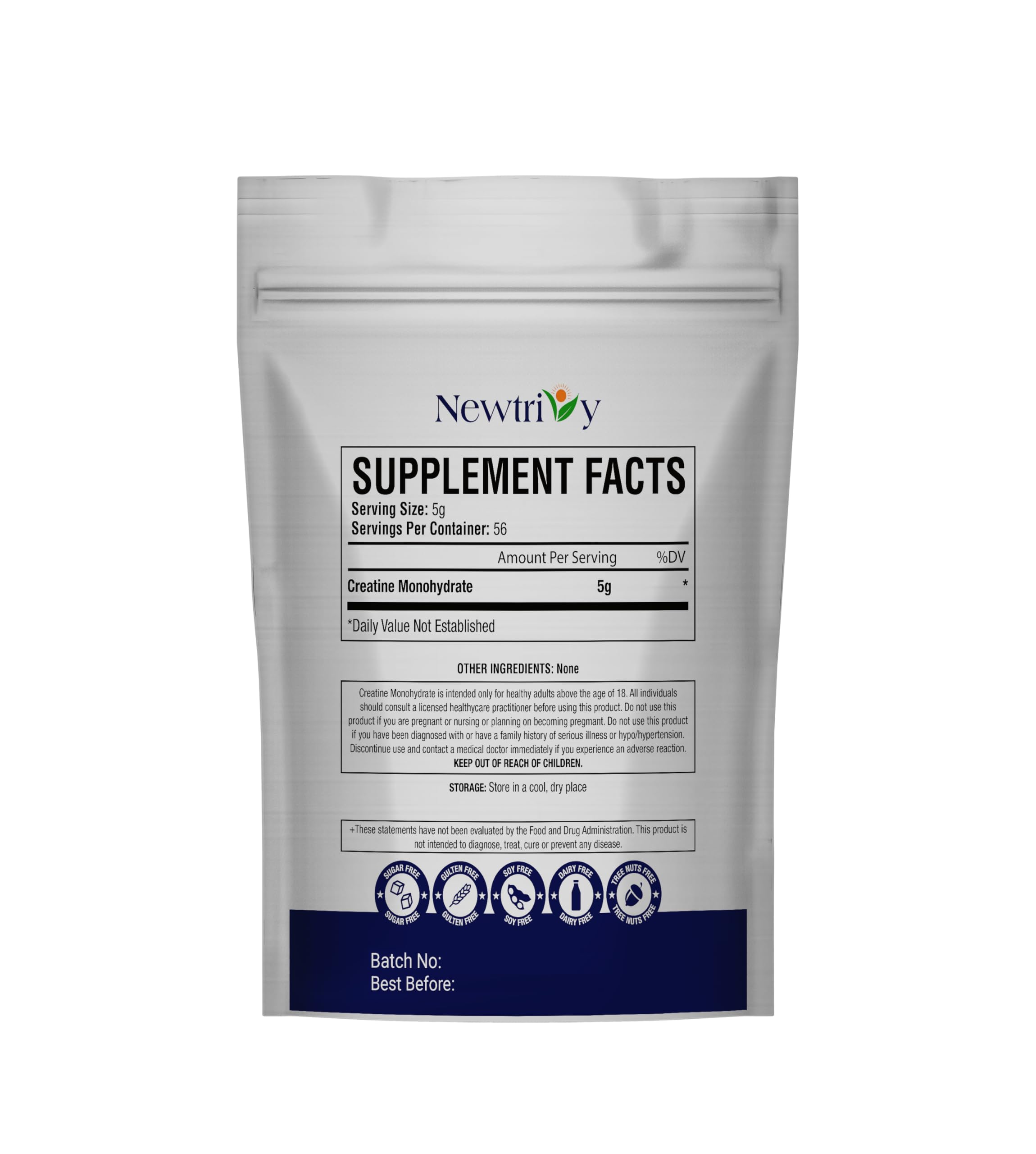 Creatine Monohydrate,Micronized, Pure,Unflavored,280g (9.8oz) Newtrivy Au supplements