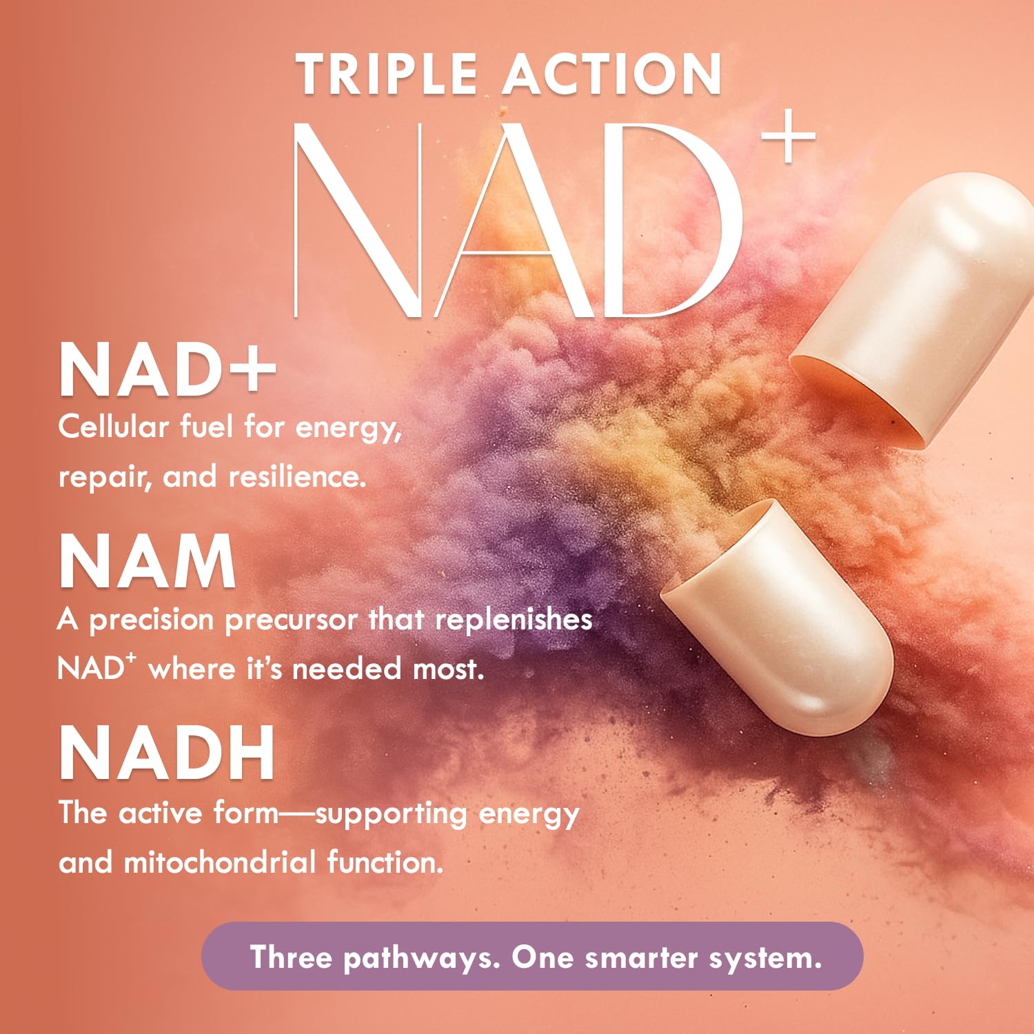 Cell Theory NAD+ Supplement – Triple Action Liposomal NAD+ & NADH Formula for Cellular Energy, Mitochondrial Support, and Longevity, Developed by Dr. Halland, 60 Capsules (30-Day Supply) Cell Theory Au supplements